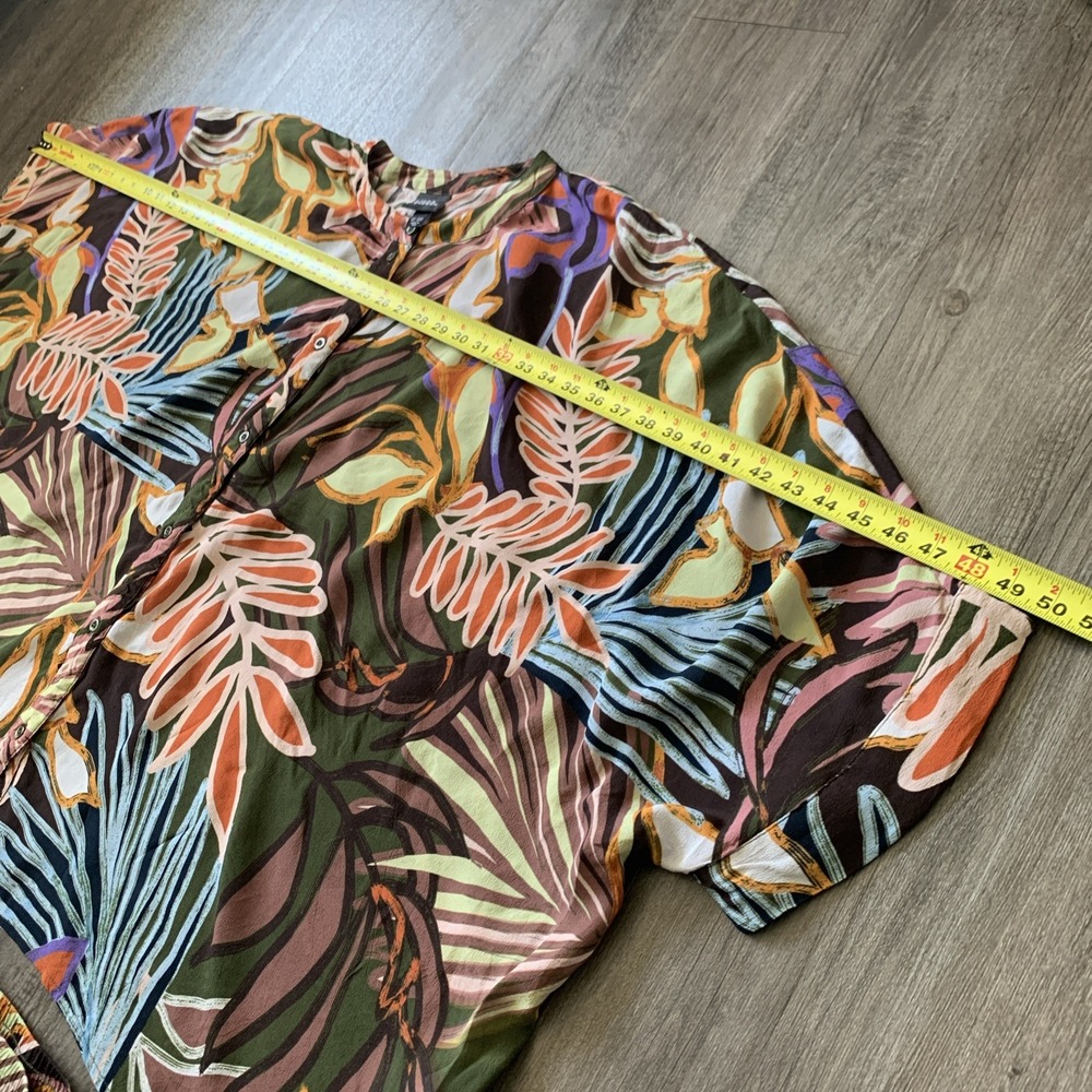 Ulla Popken Plus Size 24/26 Tropical Print Top and Pants Set Multicolor 2830 - Picture 8 of 14